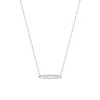 Vanchi Women's Viva La Vida Bar Chain Necklace In Silver In Silver