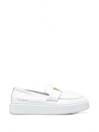 Vanda Novak Kayla Platform Loafers In White