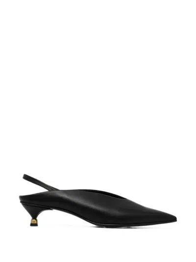 Vanda Novak Molly Pointed-toe Slingback Pumps In Black