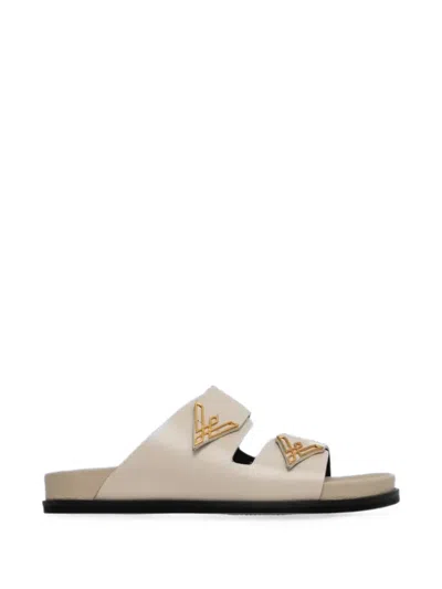 Vanda Novak Sandy Sandalen Mit Logo-schild In Nude