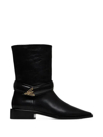 Vanda Novak Zoey Square-toe Ankle Boots In Black