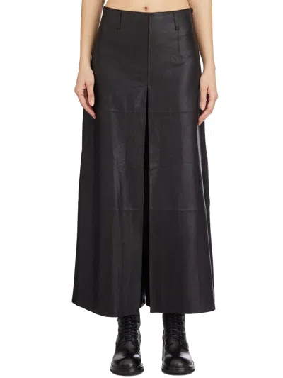 Vanderwilt Leather Pants Skirt In Black