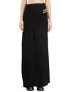 Vanderwilt Leather Wallet Skirt In Black