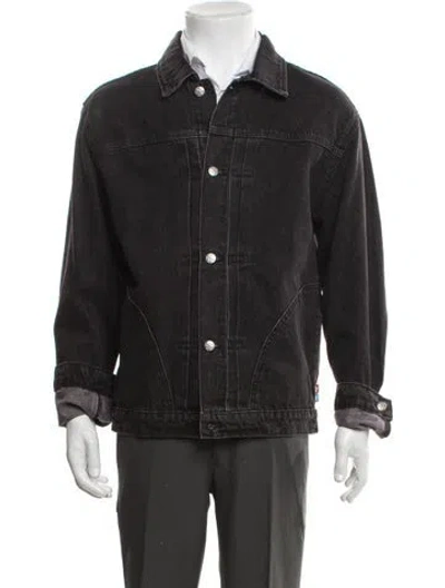 Pre-owned Vandy The Pink Denim Jacket In Black