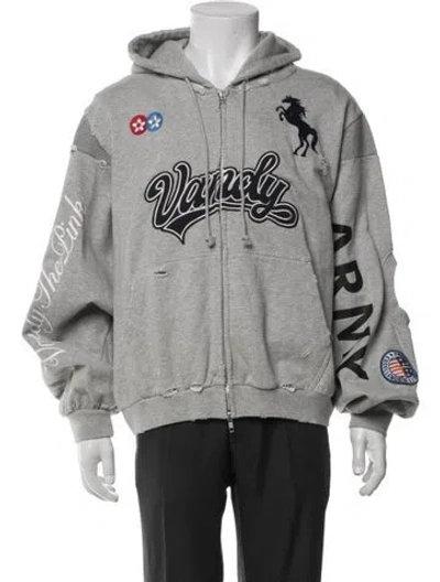Pre-owned Vandy The Pink Graphic Print Jacket W/ Tags In Gray