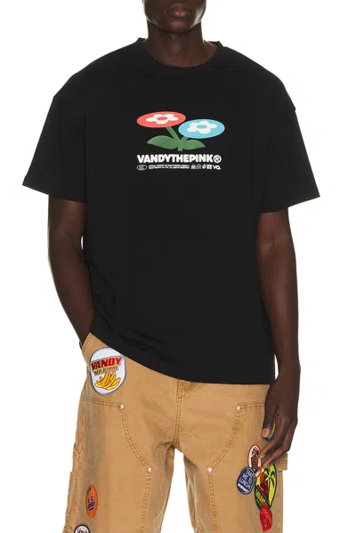 Vandythepink Two Flower Tee In Black