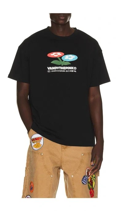 Vandythepink Two Flower Tee In Black