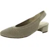 Vaneli Abira Womens Stretch Block Heels In White