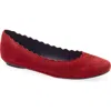 Vaneli Baird Scalloped Flat In Red
