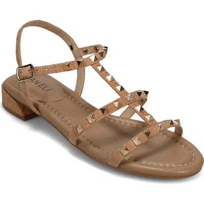 Vaneli Becky Studded Sandal In Brown