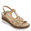 Vaneli Carly Sandals Women's Beige Suede Ankle Strap Wedge Heel Ver637 In Multi