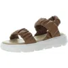Vaneli Cloris Womens Ruched Leather Slingback Sandals In Multi