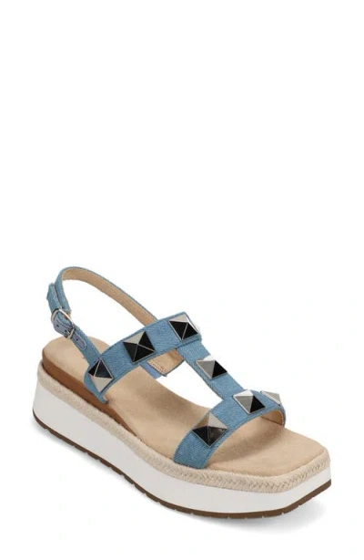 Vaneli Edrys Slingback Platform Sandal In Blue