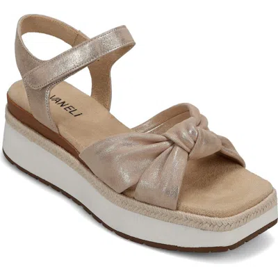 Vaneli Ekon Ankle Strap Platform Sandal In Gold