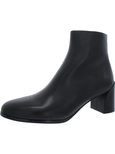 Vaneli Exnula Womens Faux Leather Ankle Boots In Black