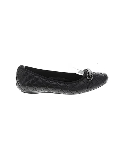 Pre-owned Vaneli Flats In Black