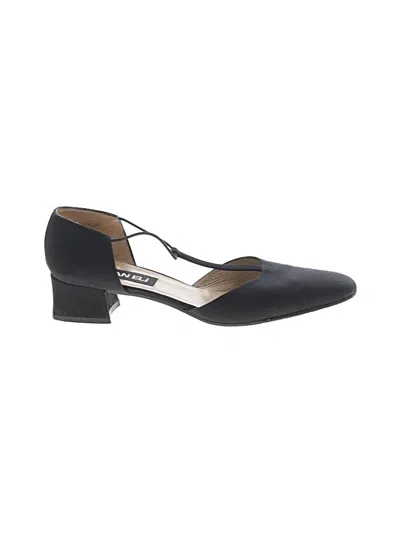 Pre-owned Vaneli Flats In Black