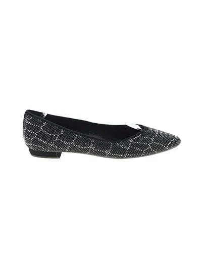 Pre-owned Vaneli Flats In Black