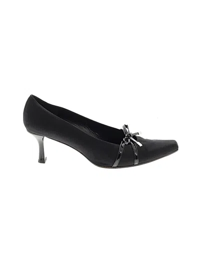 Pre-owned Vaneli Flats In Black