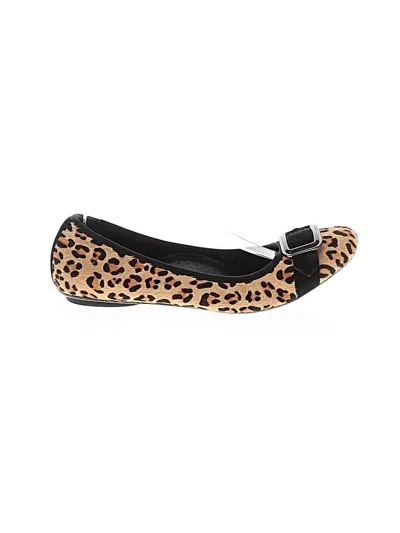 Pre-owned Vaneli Flats In Brown
