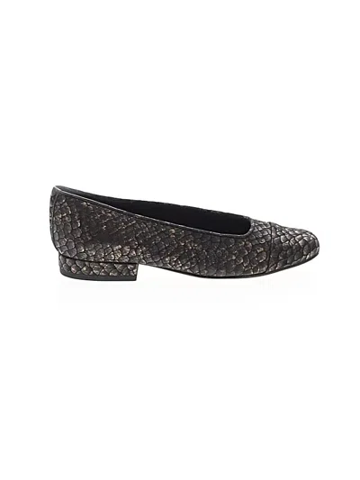 Pre-owned Vaneli Flats In Gold