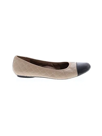 Pre-owned Vaneli Flats In Tan