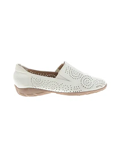 Pre-owned Vaneli Flats In White