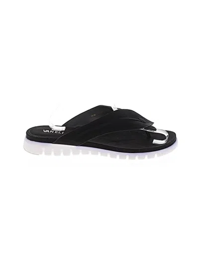 Pre-owned Vaneli Flip Flops In Black