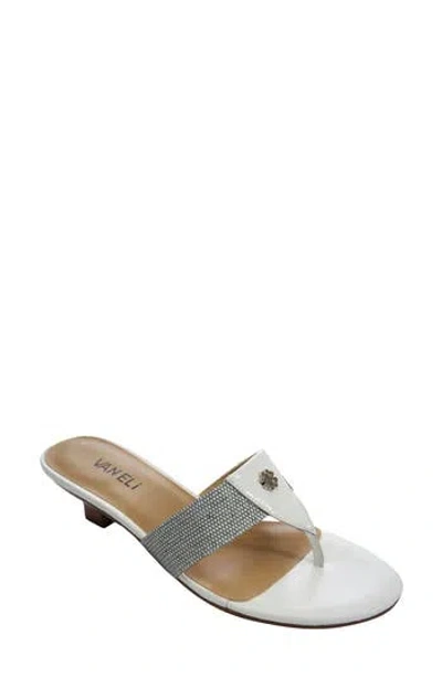 Vaneli Henka Kitten Heel Sandal In White