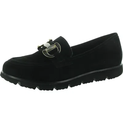 Vaneli Jards Womens Buckle Manmade Loafers In Black