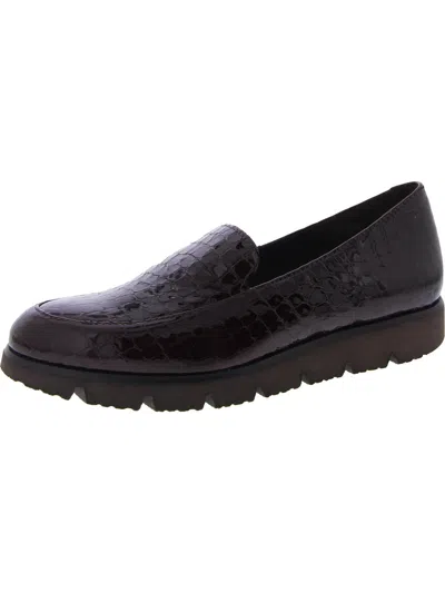 Vaneli Jimmy Womens Faux Leather Slip On Loafers In Black