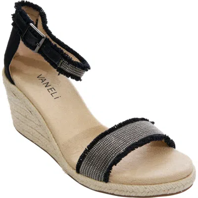 Vaneli Layry Wedge Sandal In Black