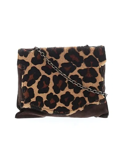Pre-owned Vaneli Leather Crossbody Bag In Brown