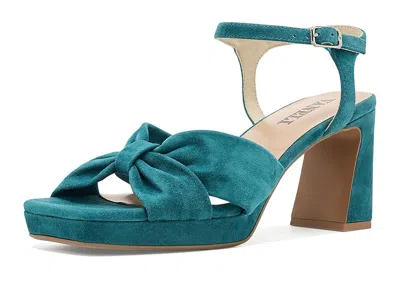 Vaneli Mayme Women's Dress Sandals Teal Suede: 6 M (b) In Green