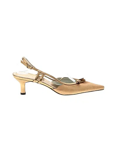 Pre-owned Vaneli Mule/clog In Gold