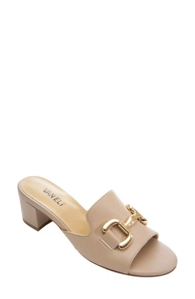 Vaneli Oksana Block Heel Sandal In Light Taupe