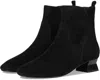 Vaneli Penko Boots Woblack Suede Square Toe Side-zip Ankle Bootie Zap224 In Multi