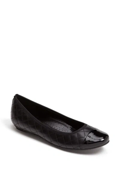 Vaneli 'serene' Flat In Black Nappa/black Patent