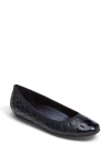 Vaneli 'serene' Flat In Navy Nappa/patent