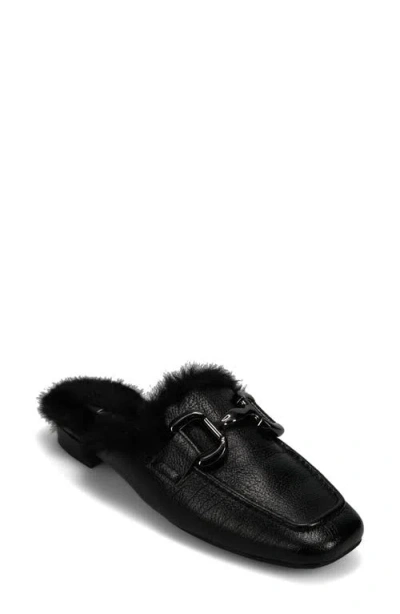 Vaneli Skyla Faux Fur Lined Mule In Black