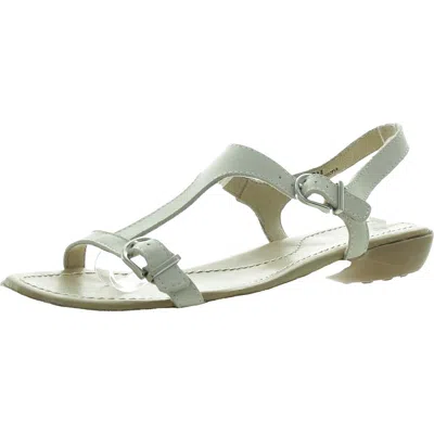 Vaneli Taletha Womens Patent Leather Embossed T-strap Sandals In Multi