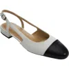 Vaneli Tisha Cap Toe Slingback Flat In White