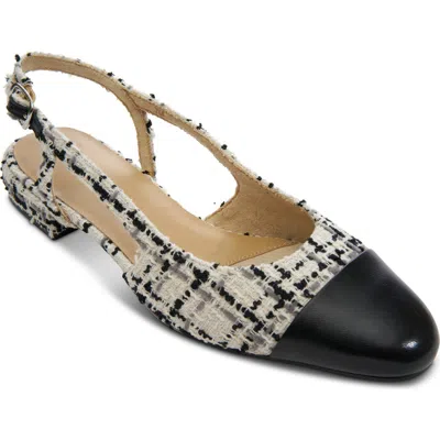 Vaneli Tisha Cap Toe Slingback Flat In White