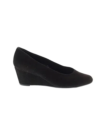 Pre-owned Vaneli Wedges In Black