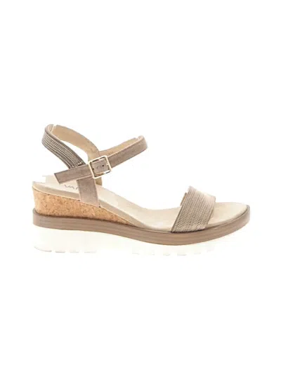 Pre-owned Vaneli Wedges In Tan