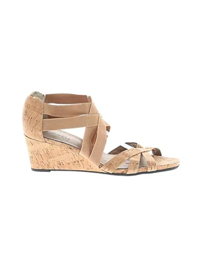 Pre-owned Vaneli Wedges In Tan