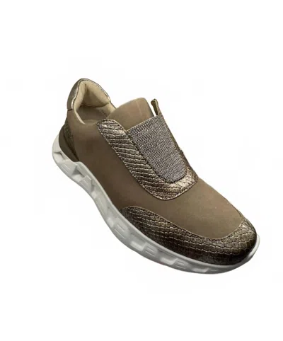 Vaneli Women Alysia Slip-on Sneaker In Cinder Nabuk Combo In Animal Print