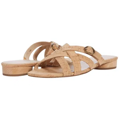 Vaneli Women's Brogan Slide Sandal In Natural Cork In Burgundy