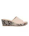 Vaneli Women's Cabala Wedge Sandal In Nude Suede In Multi