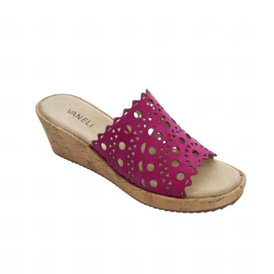 Vaneli Women's Cammie Wedge Sandal In Fushia In Purple